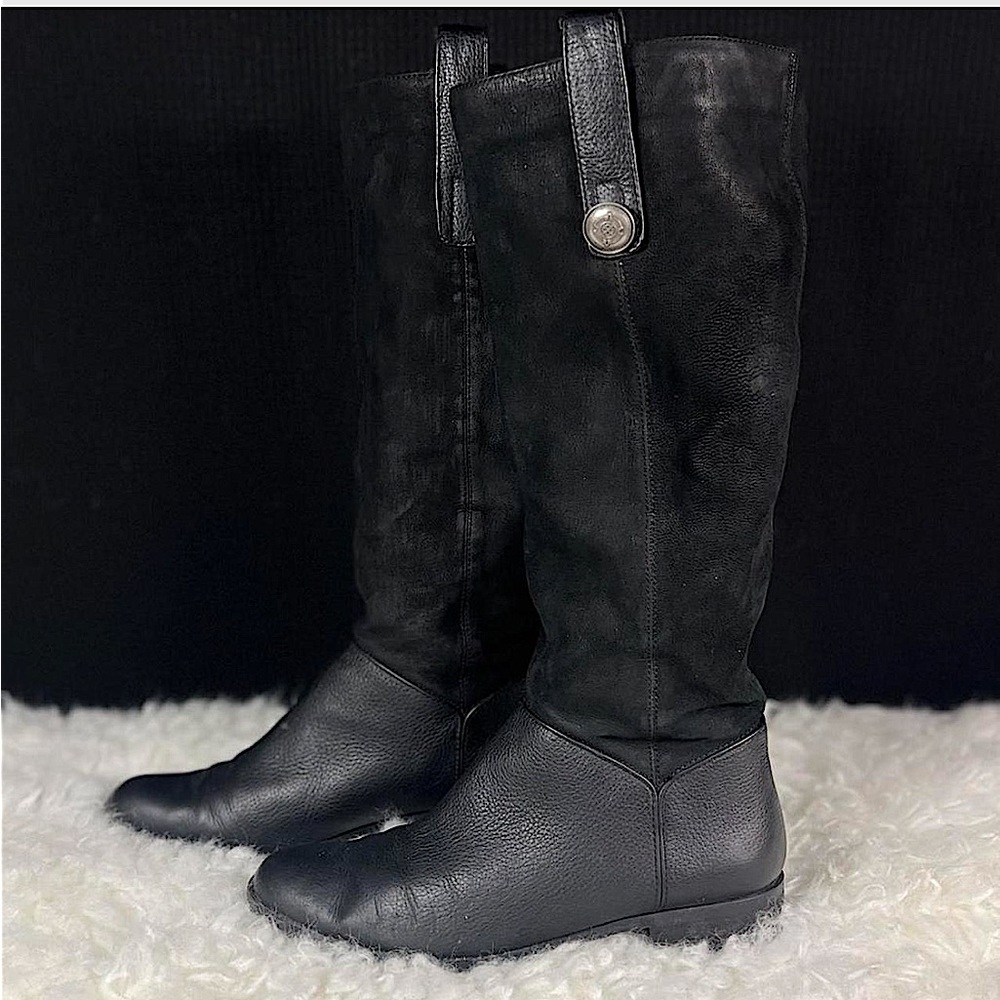 Bandolino black leather boots 7.5 like new